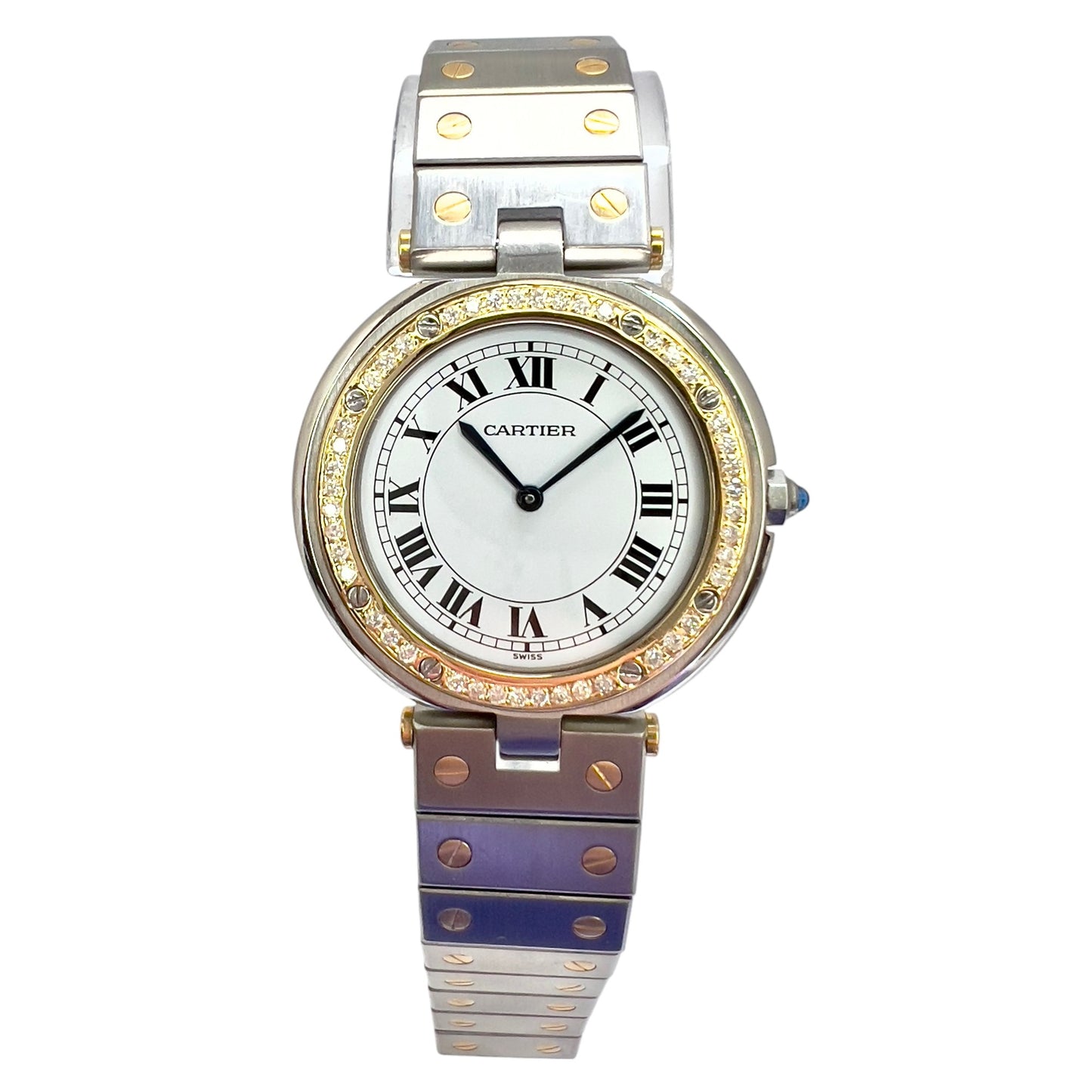 Montre Cartier Santos Ronde
Très bon état
Argenté, Or et acier