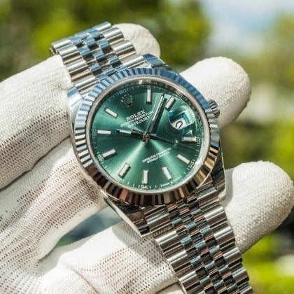 rolex datejust fond green 36/40mm