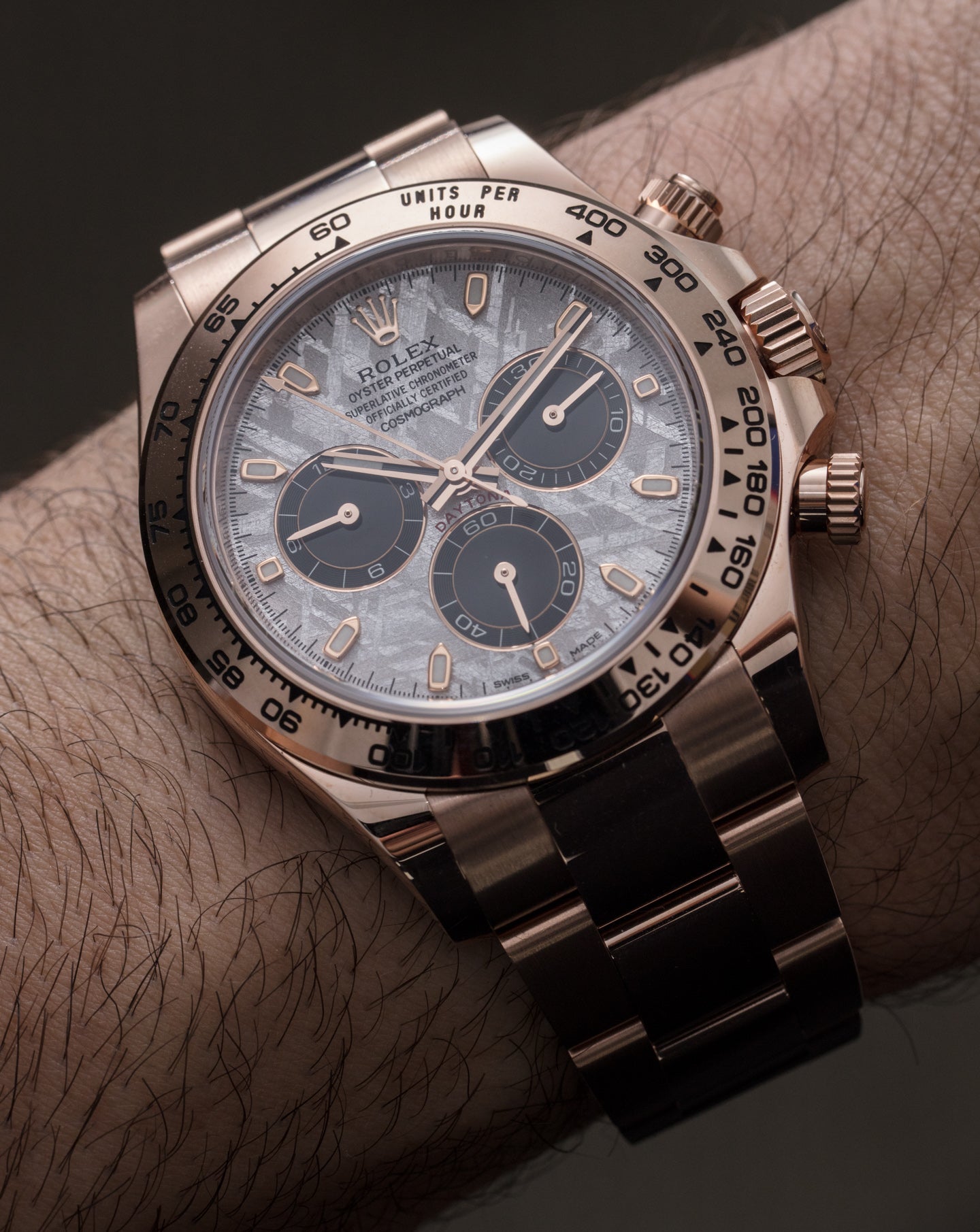 Rolex Cosmograph Daytona Rosegold Fond Météorite