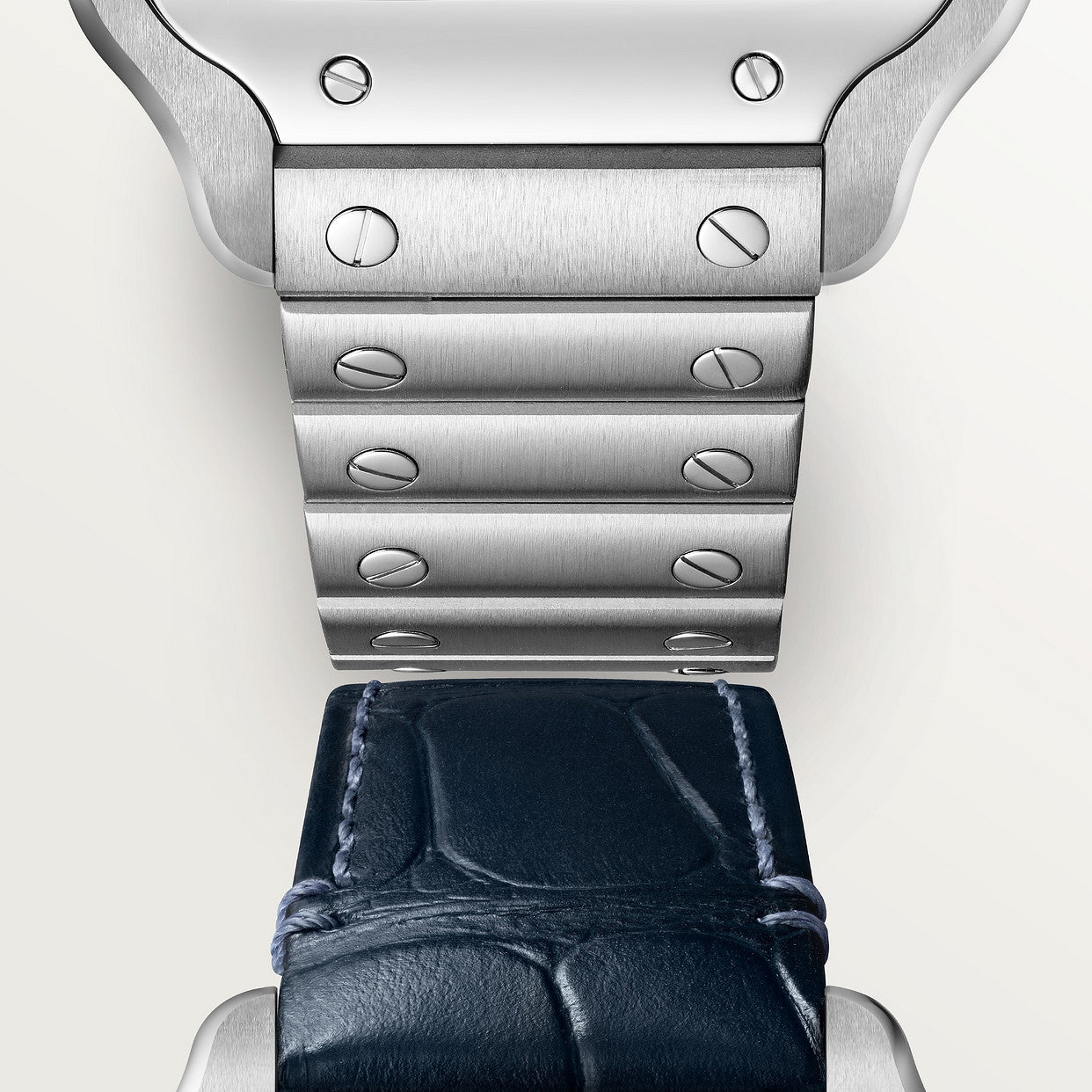 Montre Santos de Cartier tableau bleu
