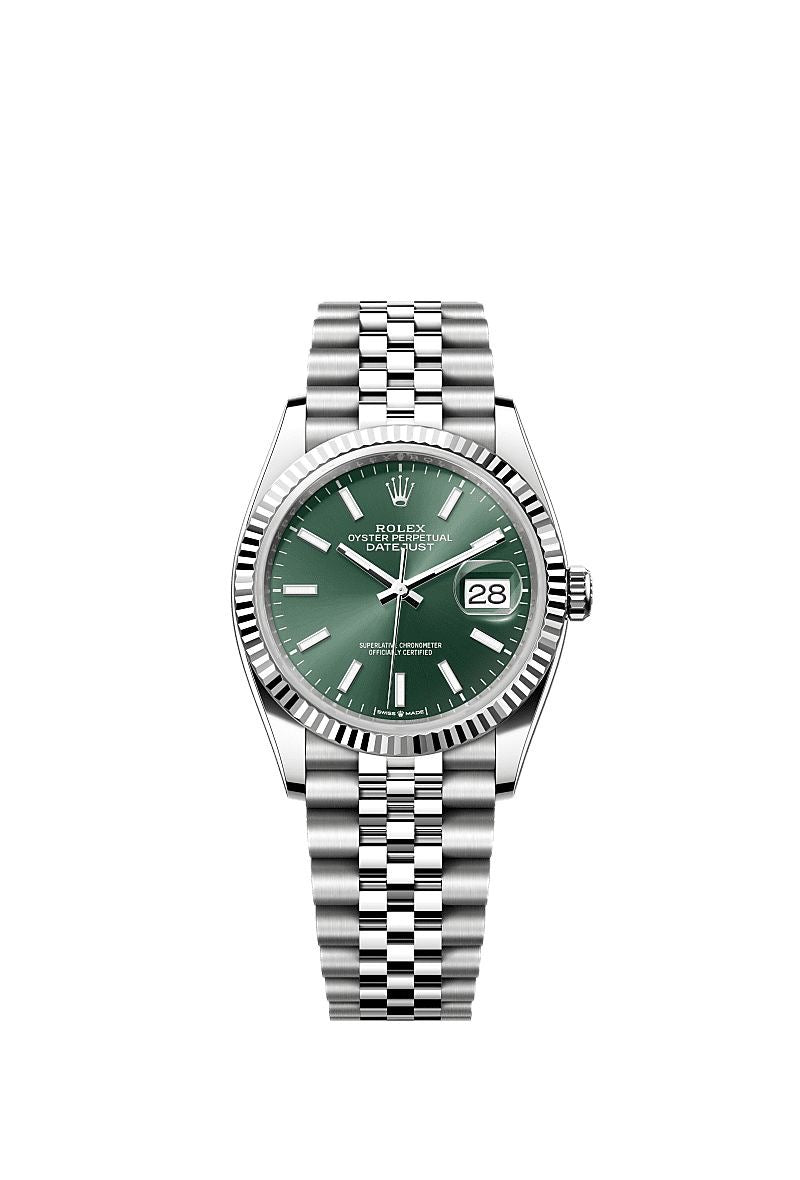 rolex datejust fond green 36/40mm