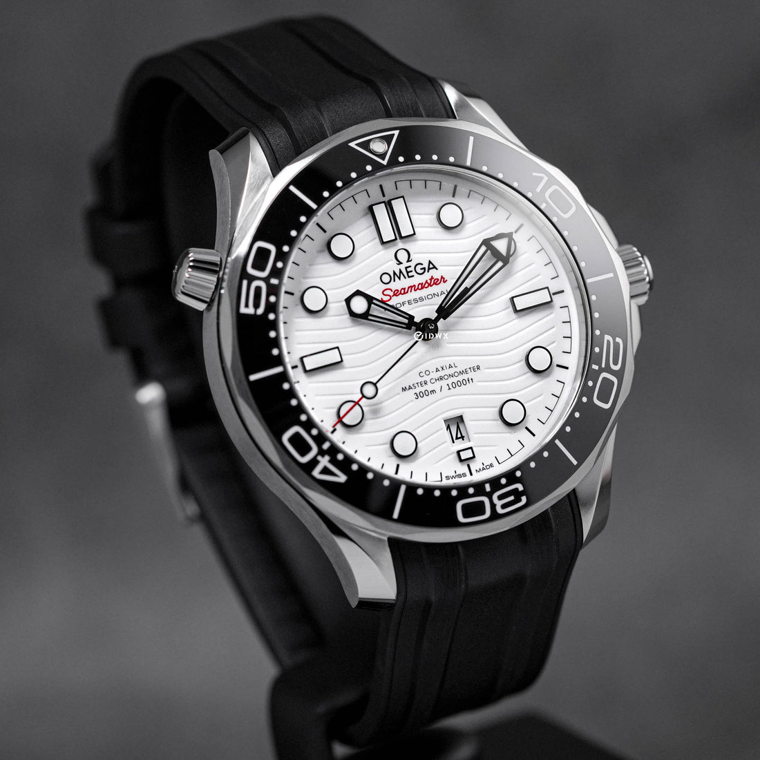 SEAMASTER DIVER 300 WHITE DIAL RUBBER STRAP (2025)