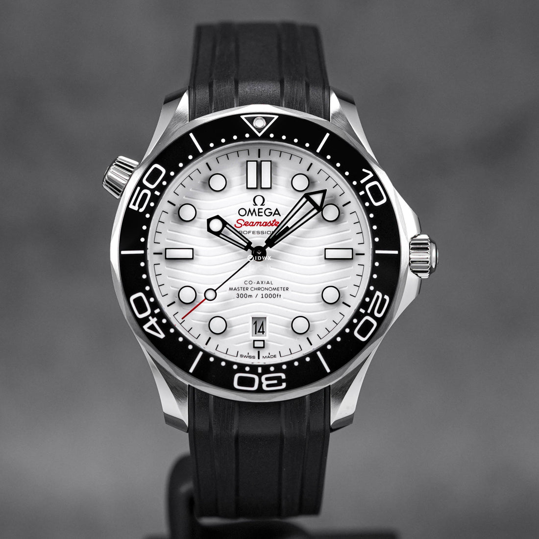 SEAMASTER DIVER 300 WHITE DIAL RUBBER STRAP (2025)