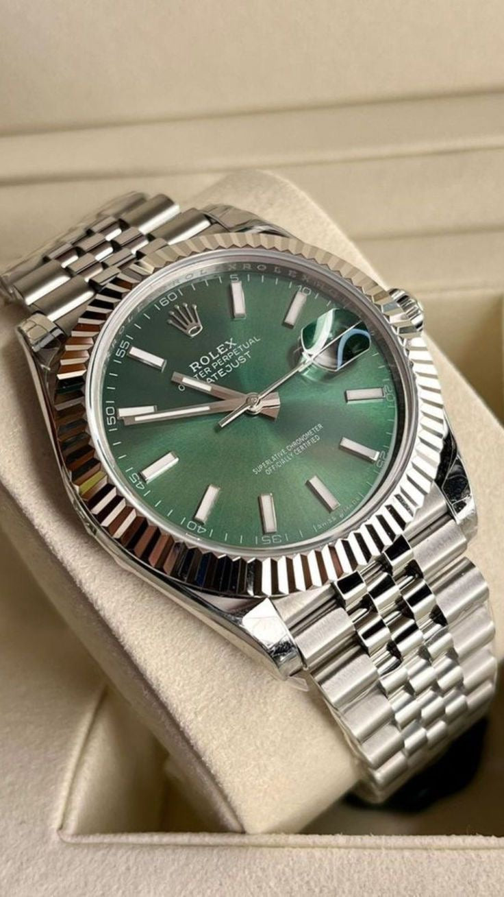 rolex datejust fond green 36/40mm