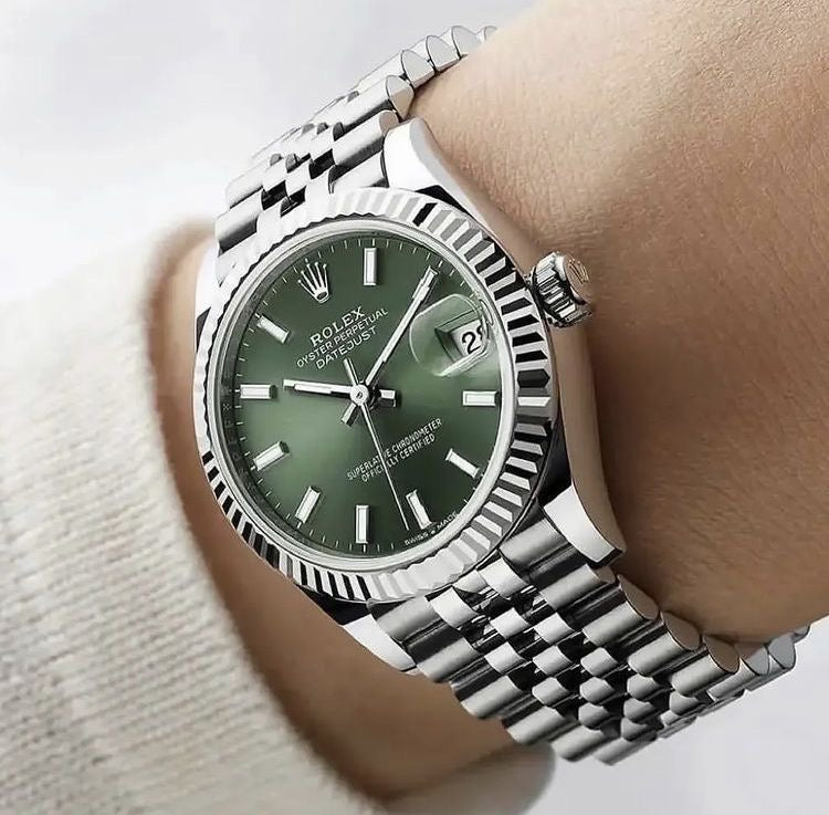 rolex datejust fond green 36/40mm