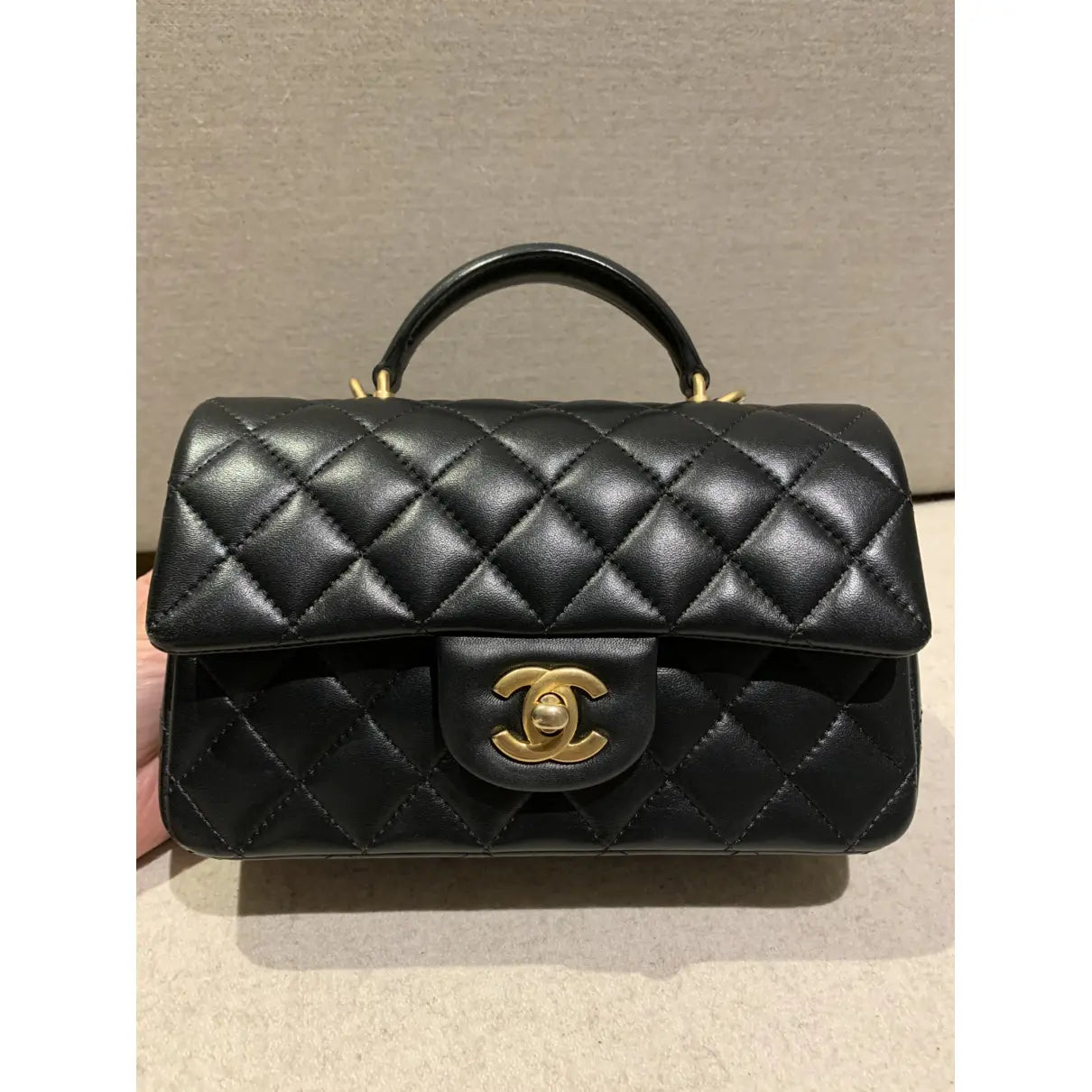 Chanel Timeless Classique Top Handle leather handbag