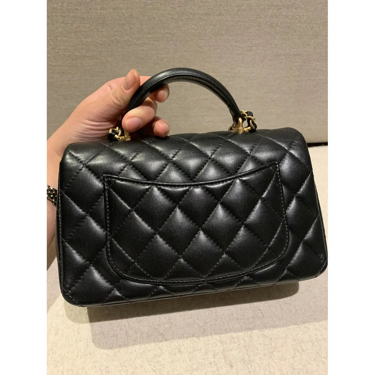 Chanel Timeless Classique Top Handle leather handbag